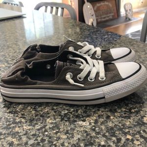 Converse all star slip cinch back women’s shoreline gray size 6.5 worn twice